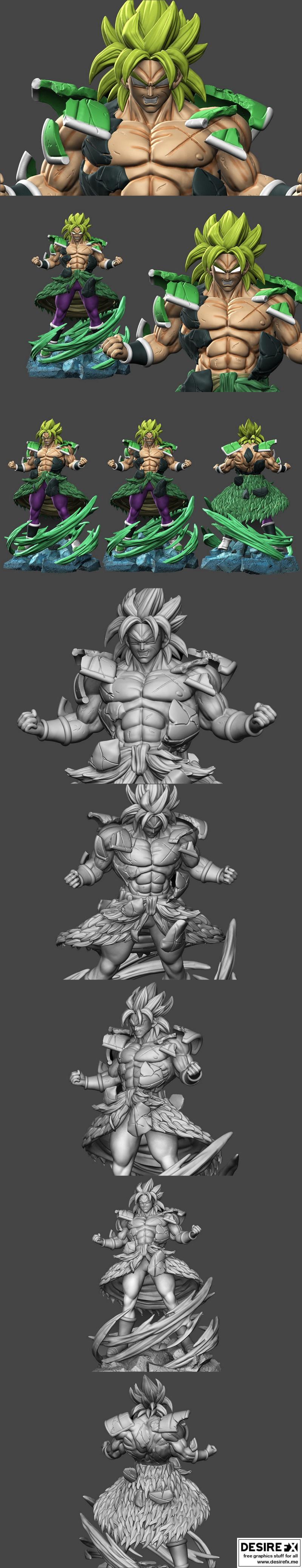 布罗利 - Dragon Ball超 - 3D打印模型|Broly – Dragon Ball Super – 3D Print Model