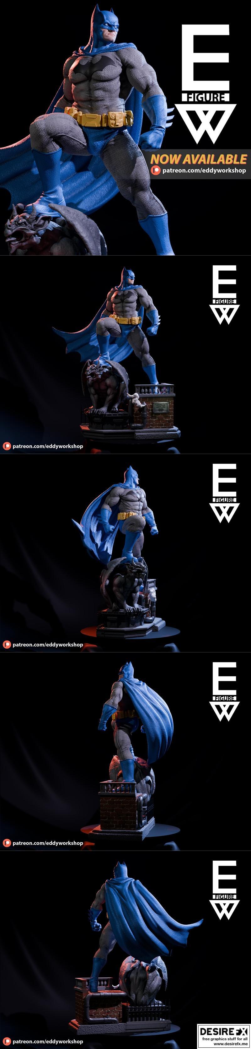 Eddy Workshop - 蝙蝠侠 - 3D打印模型|Eddy Workshop – Batman – 3D Print Model STL