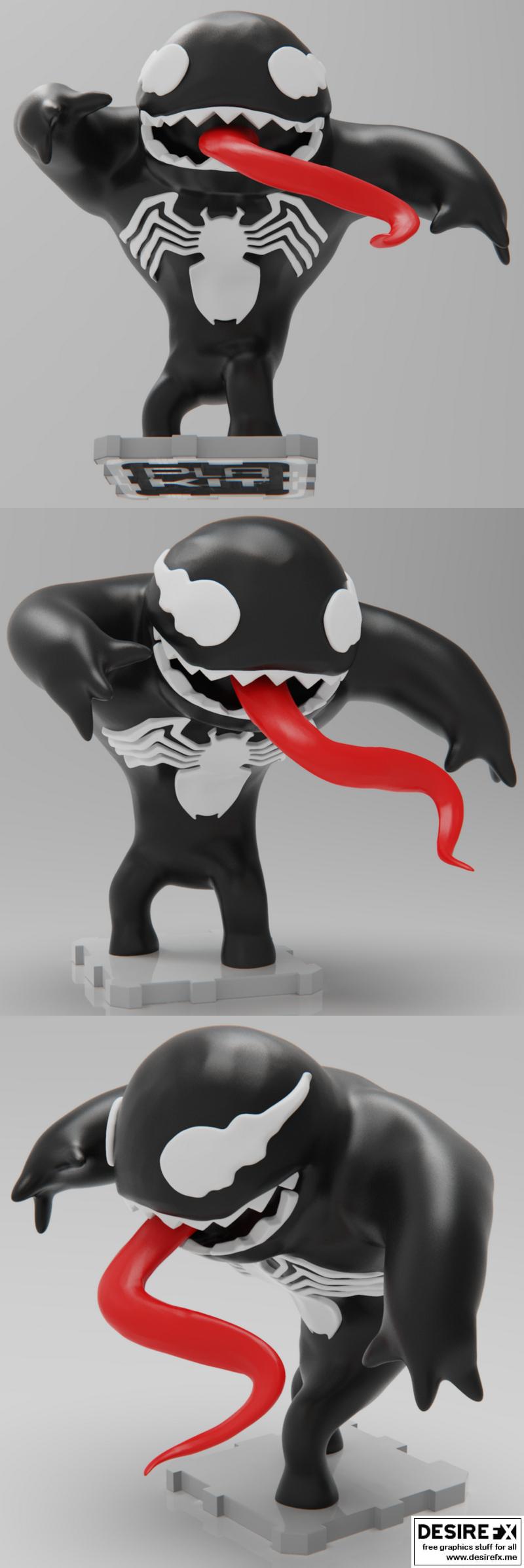 PlaKit -  Venom - 病毒型3D打印模型|PlaKit – Venom – 3D Print Model