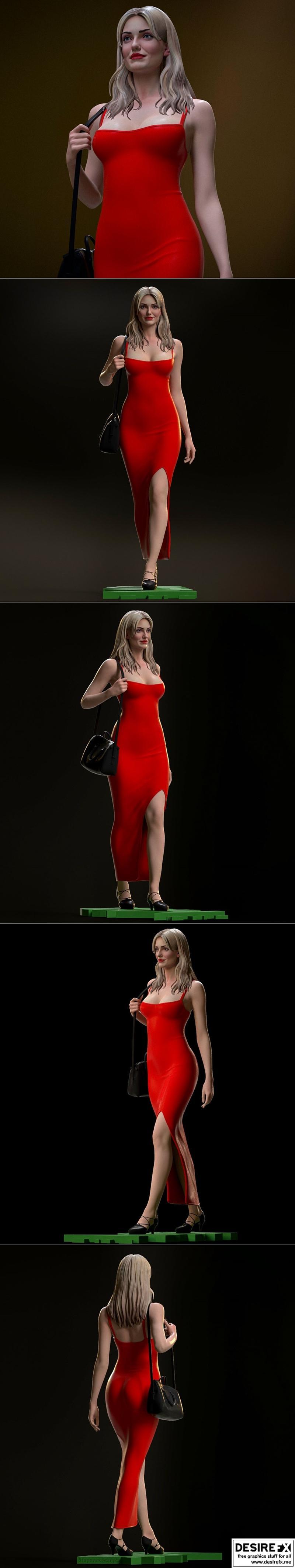 Stepanov工作室打造的Tina Carlyle角色3D打印模型|Stepanov Sculpts – Tina Carlyle – 3D Print Model STL