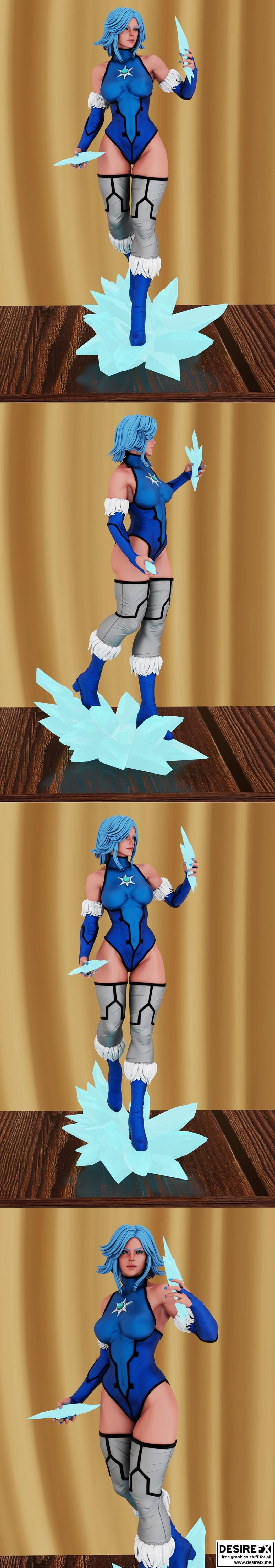 BrunoArt3D 3D打印模型：Killer Frost角色模型|BrunoArt3D – Killer Frost – 3D Print Model STL