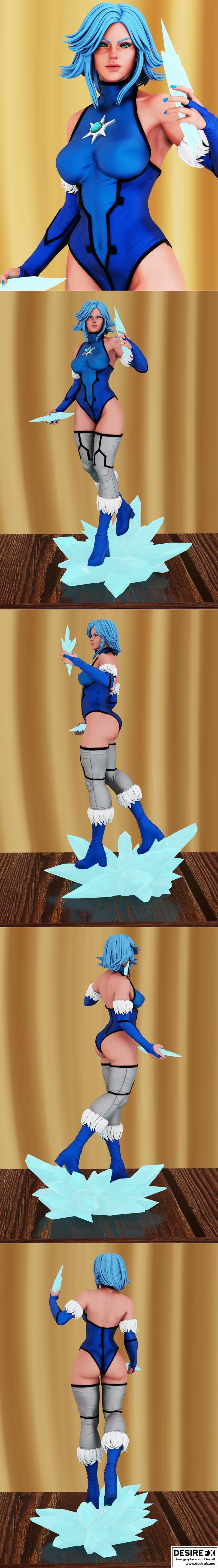 BrunoArt3D 3D打印模型：Killer Frost角色模型|BrunoArt3D – Killer Frost – 3D Print Model STL