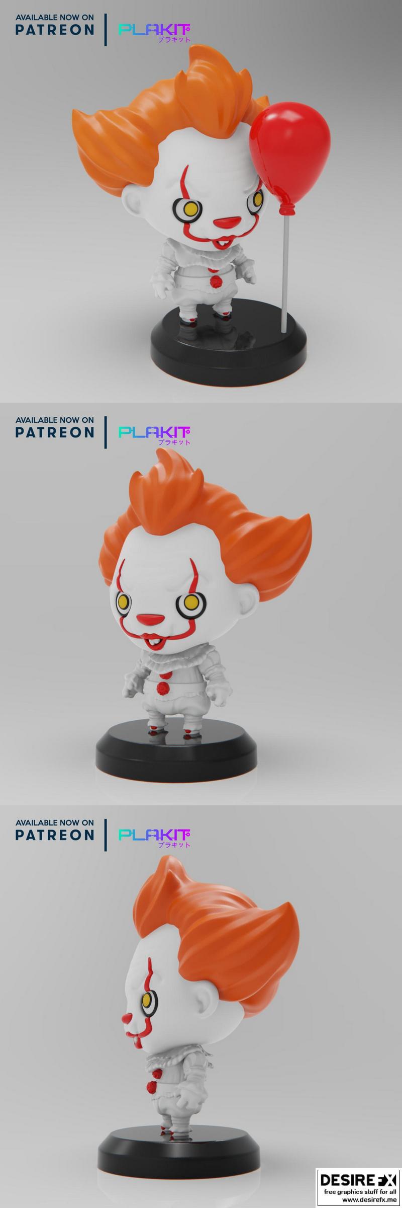 PlaKit - Pennywise - 3D打印模型|PlaKit – Pennywise – 3D Print Model