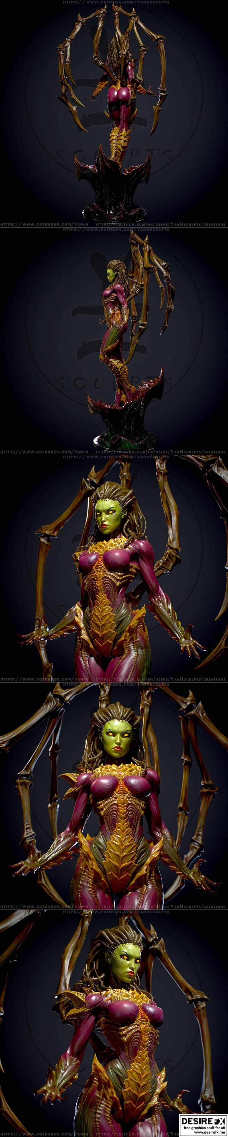 Yan H工作室 - 3D打印模型 - 萨拉·凯里根|Yan H – Sarrah Kerrigan – 3D Print Model STL