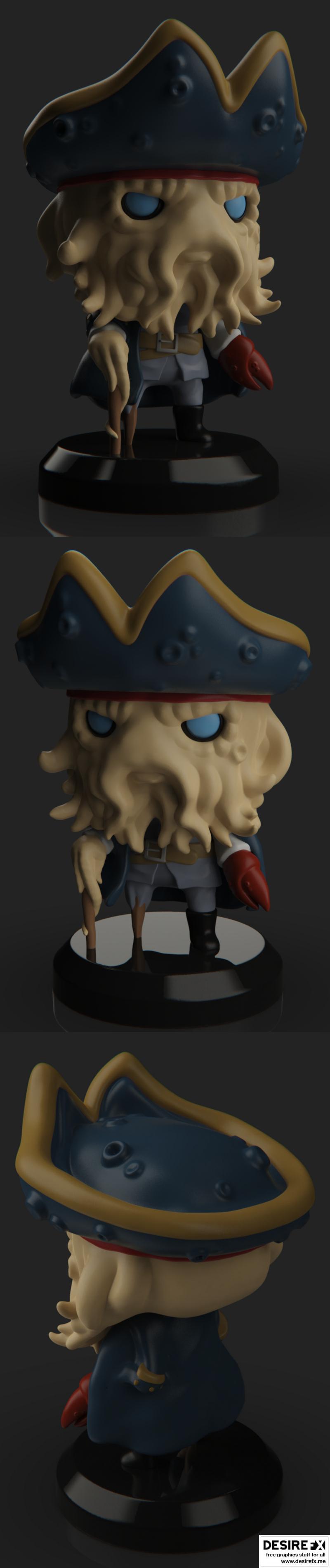 PlaKit - 哥伦布海贼王 - 大卫·琼斯 3D打印模型|PlaKit – Pirates Of The Caribbean – Davy Jones – 3D Print Model