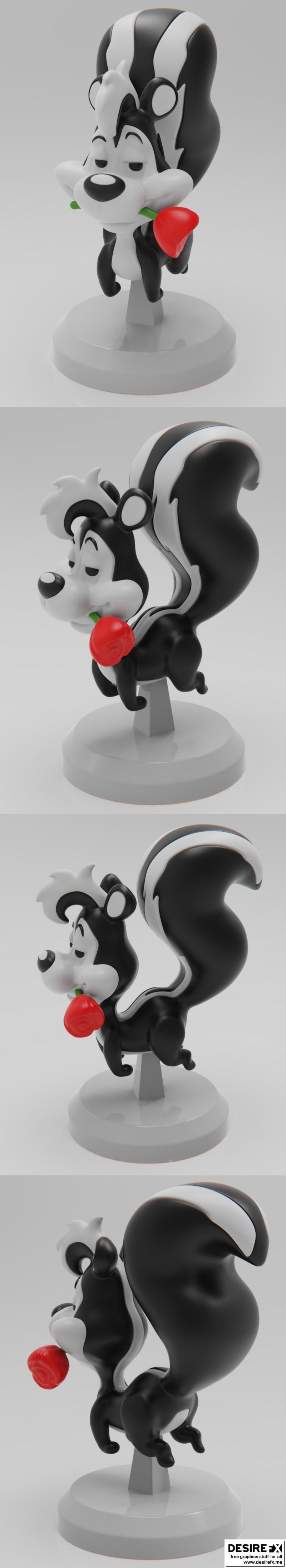 PlaKit - 雷佩尔佩 - 3D打印模型|PlaKit – Pepe Le Pew – 3D Print Model