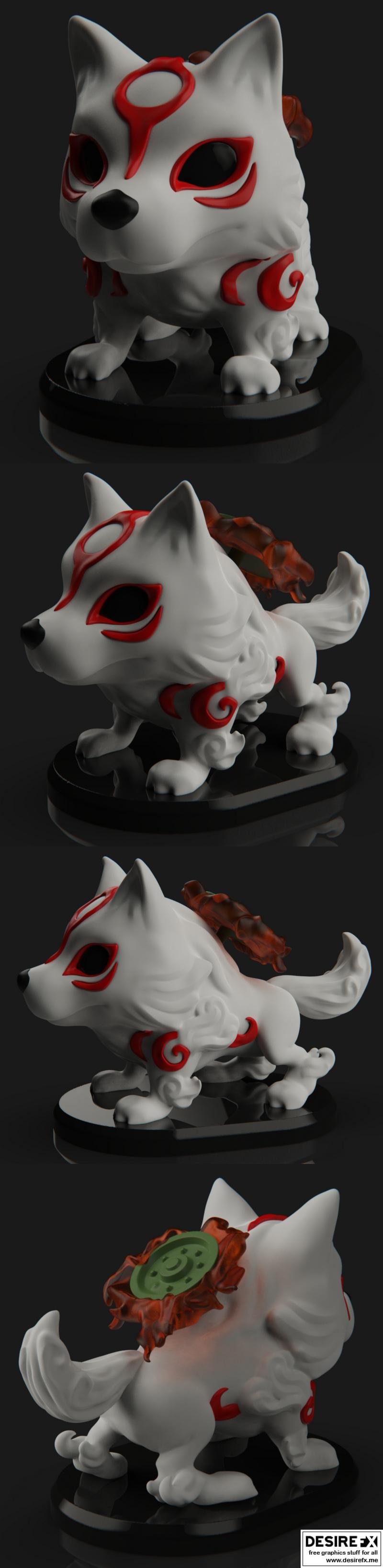 PlaKit - 鬼灭之刃 火之神神乐 3D打印模型|PlaKit – Okami Amaterasu – 3D Print Model