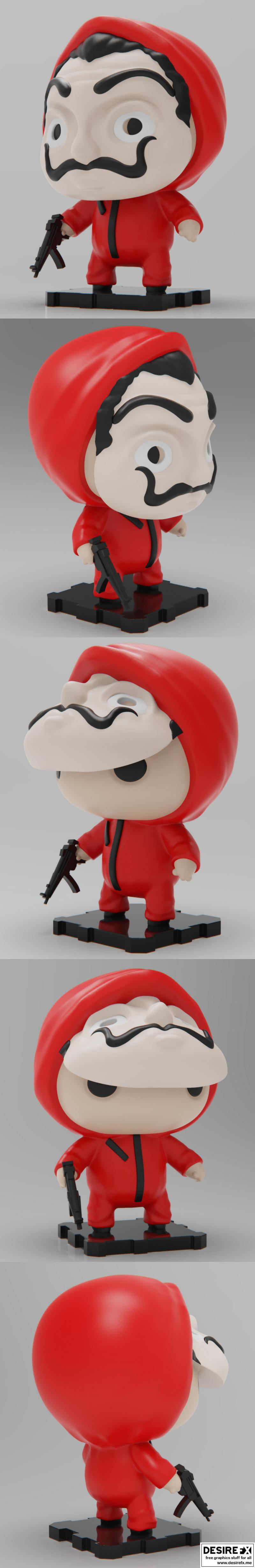 PlaKit – 财宝案 3D打印模型|PlaKit – La Casa De Papel Money Heist – 3D Print Model