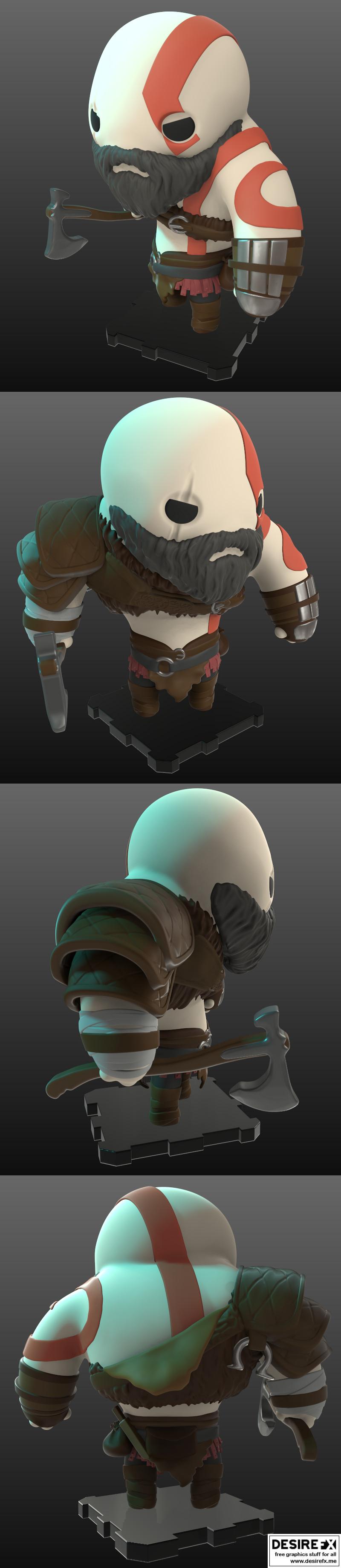 PlaKit - 奥德修斯 - 克拉托斯 3D打印模型|PlaKit – God Of War – Kratos – 3D Print Model