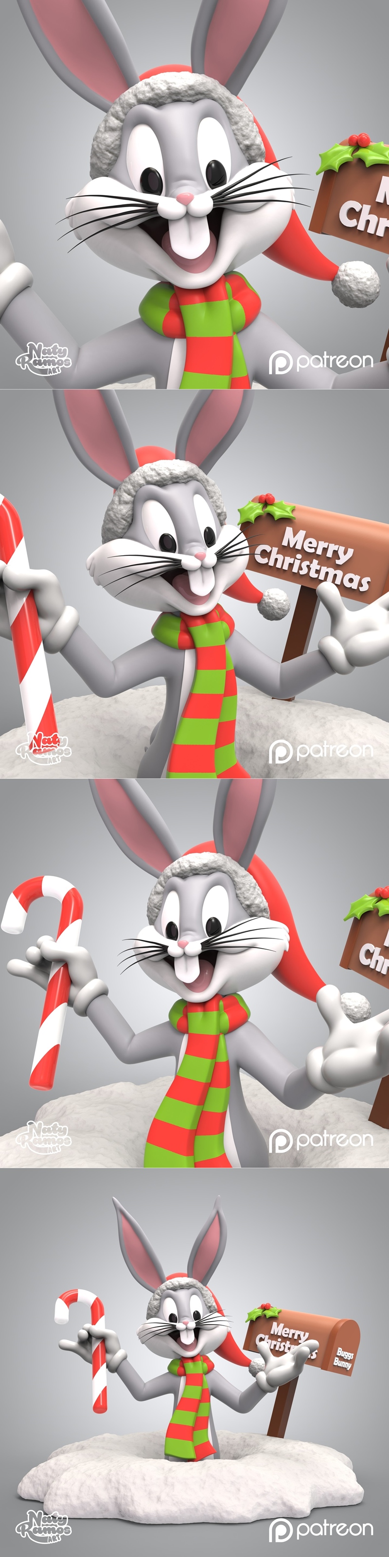 Naty Ramos 3D打印圣诞昆虫模型|Naty Ramos Art – Bugs Christmas – 3D Print Model STL
