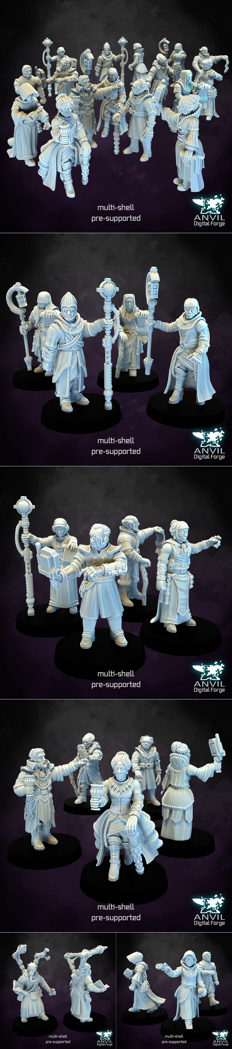 安维数字锻炉——哥特式平民 2023年 3D打印模型|Anvil Digital Forge – Gothic Civilians December 2023 – 3D Print Model STL