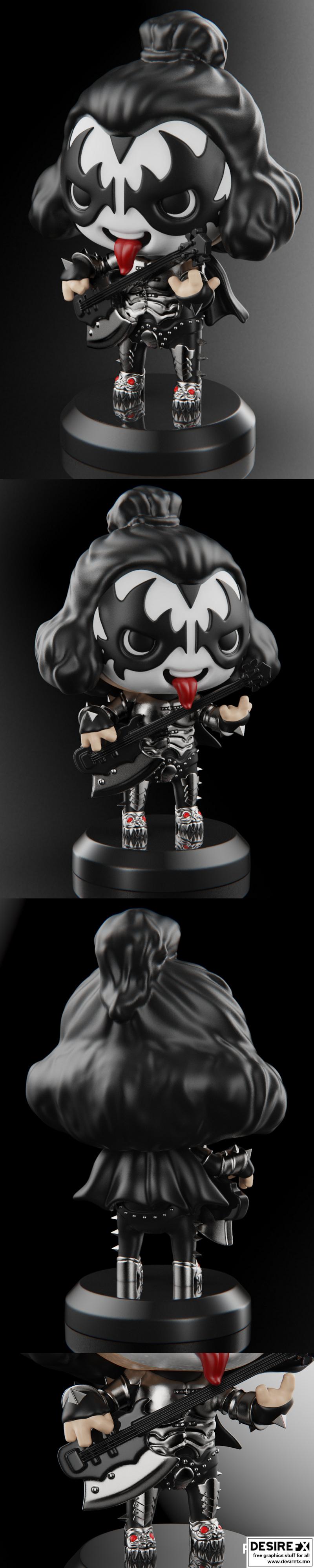 PlaKit - 3D打印模型：基因西蒙斯角色造型|PlaKit – Kiss Genesimmons – 3D Print Model