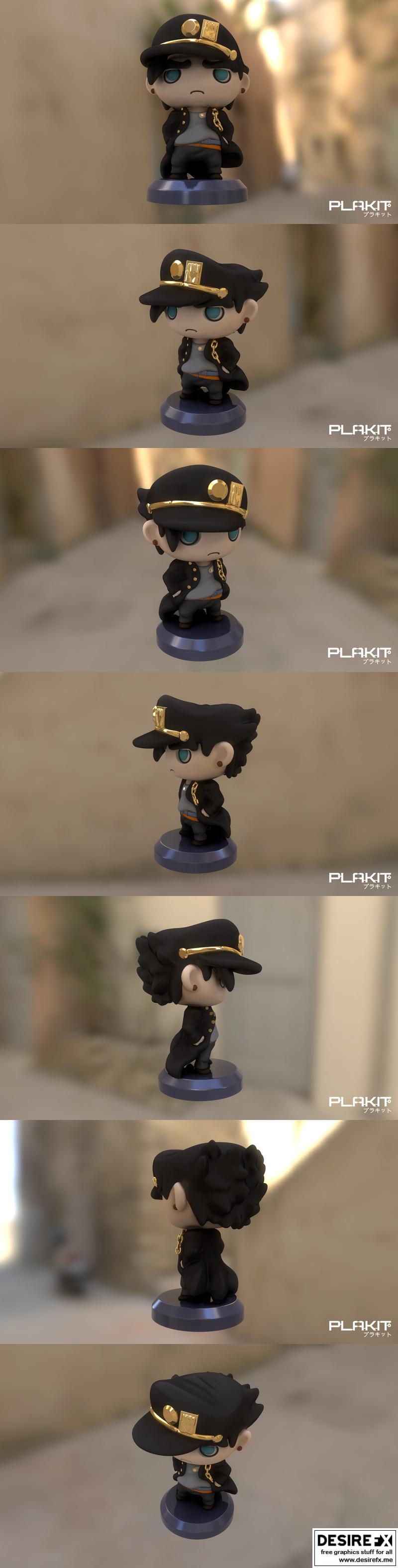 PlaKit - 冥王星 - 罗杰·乔斯达 3D打印模型|PlaKit – JOJO Jotaro – 3D Print Model