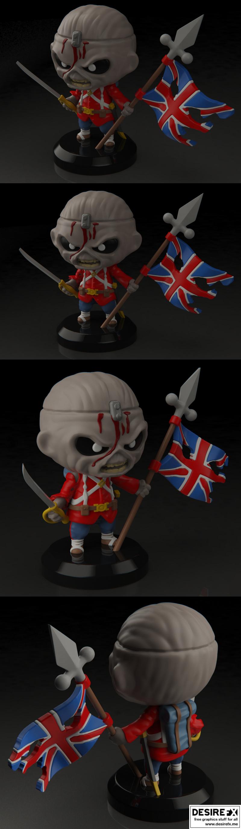 PlaKit - 铁娘子 - 爱德华·特罗珀 3D打印模型|PlaKit – Iron Maiden – Eddie Trooper – 3D Print Model