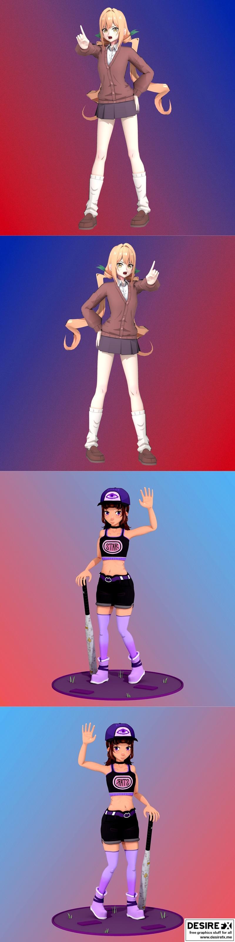 Karane Inda 100位女友与棒球反叛者 3D打印模型|Karane Inda 100 Girl Friends and Baseball Rebel Figure – 3D Print Model STL