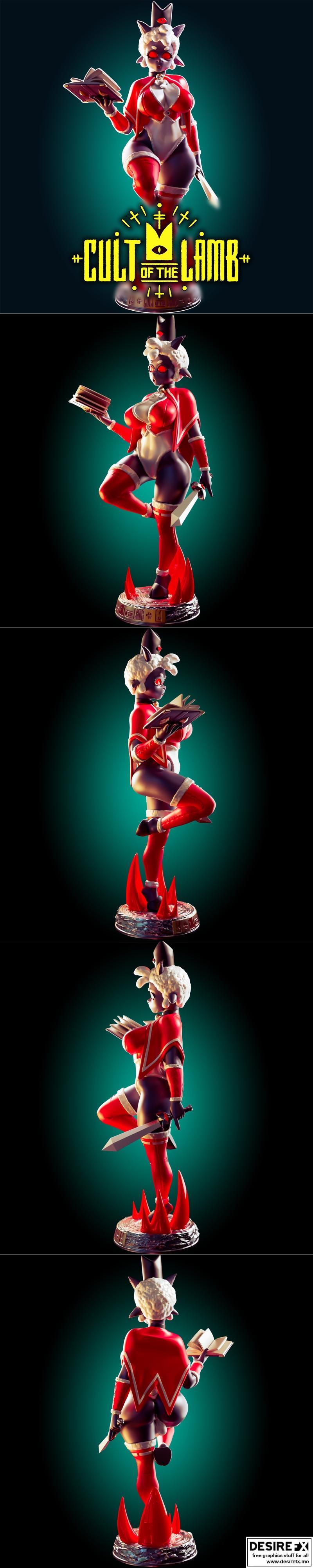 圣诞羔羊巨型少女 3D打印模型|Officer Rhu – Christmas lamb thick monster girl – 3D Print Model STL