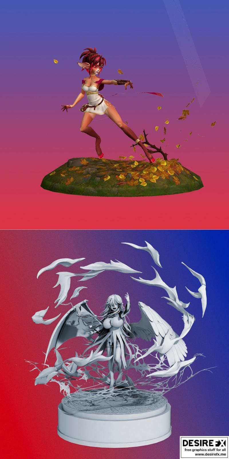 艺术化小鹿角色 Dante Eiyu Senki Ww 3D打印模型|Artemi Fallow Deer Stylized Character and Dante Eiyu Senki Ww – 3D Print Model STL
