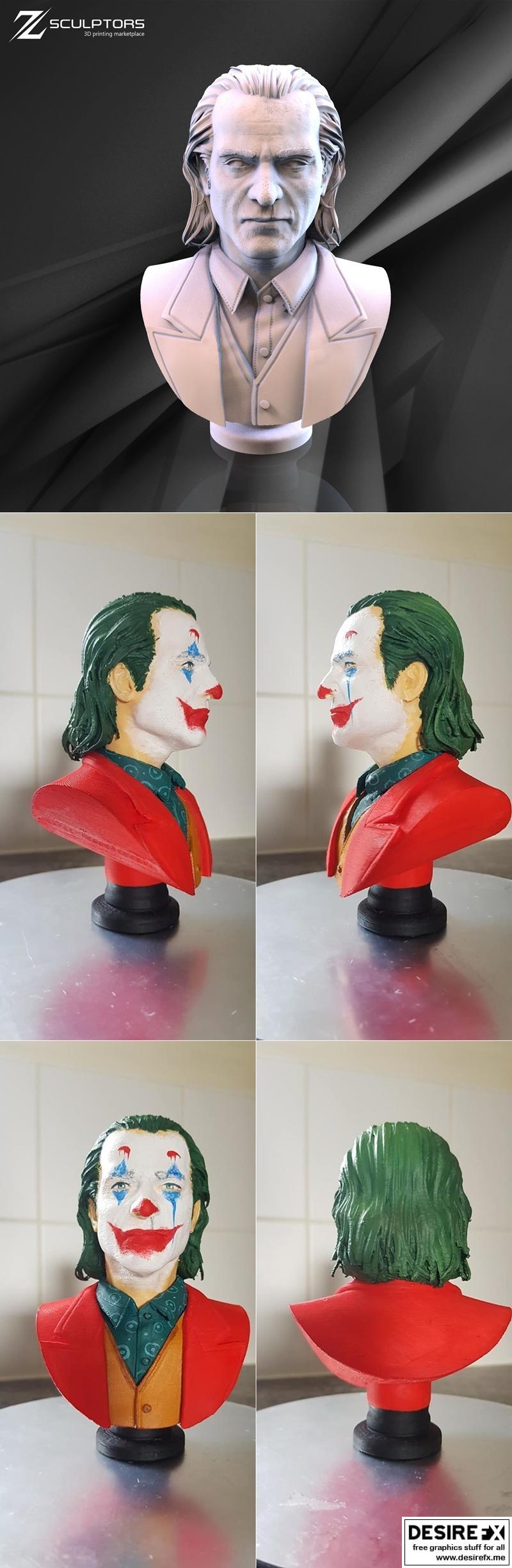 Zsculptor - 恶作剧者头像 - 3D打印模型|Zsculptor – Joker bust – 3D Print Model STL