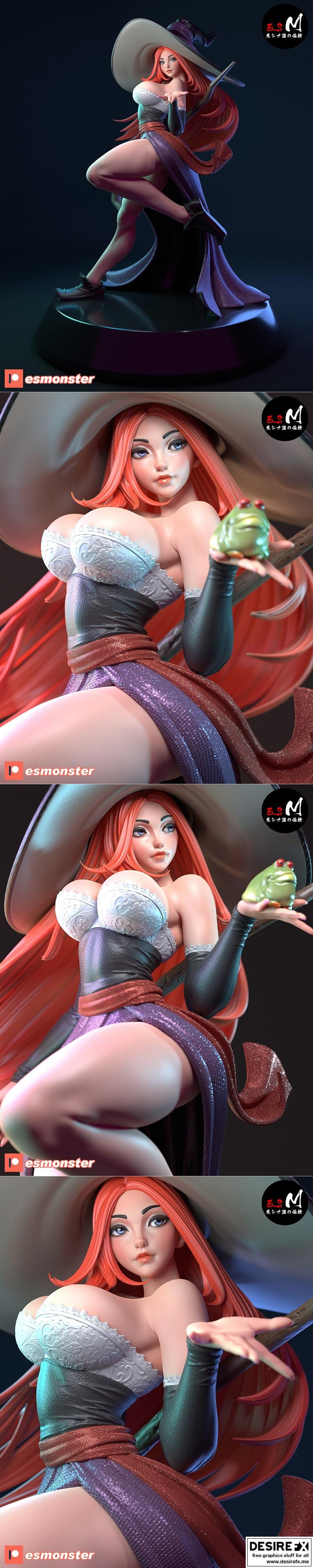 E.S怪物——女巫——3D打印模型|E.S Monster – Sorceress – 3D Print Model STL