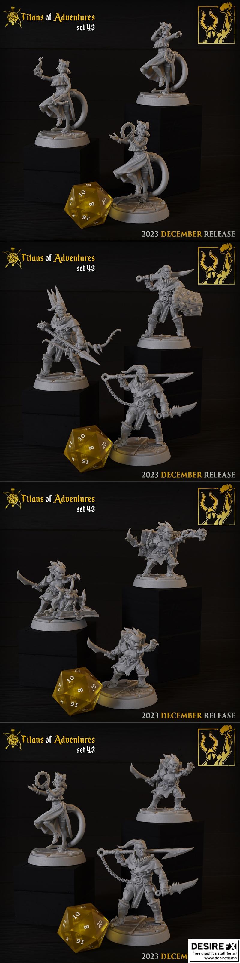 钛forge迷你模型-暗影精灵（Everdark Elves）-3D打印雕塑|Titan Forge Miniatures – Everdark Elves December 2023 – 3D Print Model STL