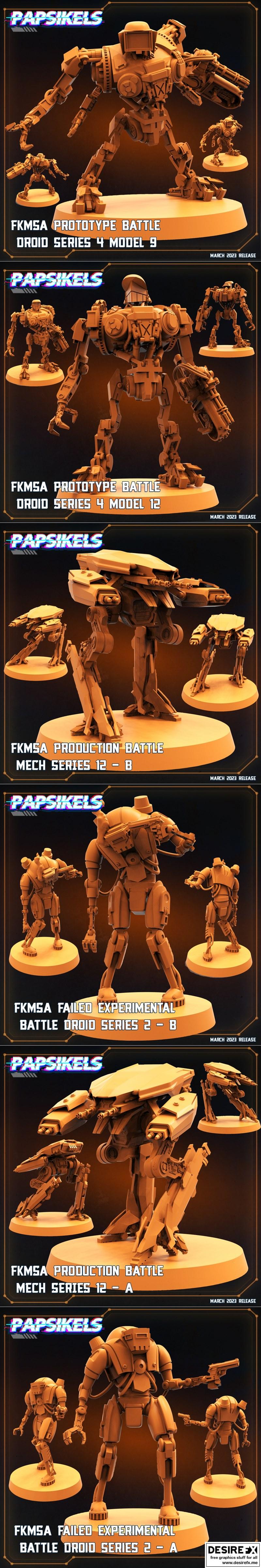 Papsikels迷你模型-三月2023 Corps Cops角色3D打印模型|Papsikels Miniatures – Corpo Cops March 2023 – 3D Print Model STL