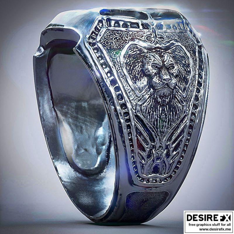 狮形戒指 3D打印模型|lion ring 3D print model