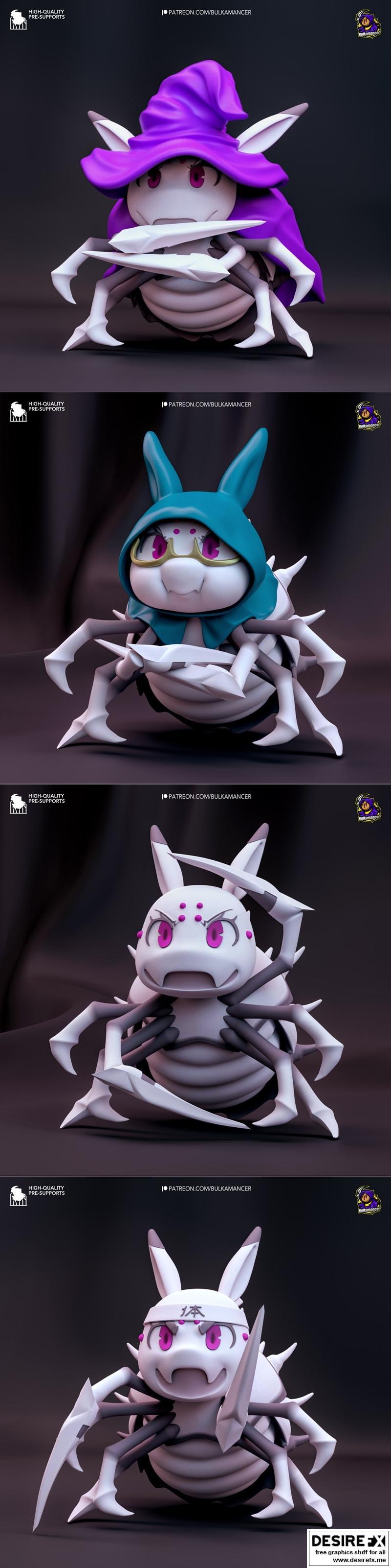 Bulkamancer雕刻作品：蜘蛛3D打印模型STL|Bulkamancer Sculpts – Spiders – 3D Print Model STL
