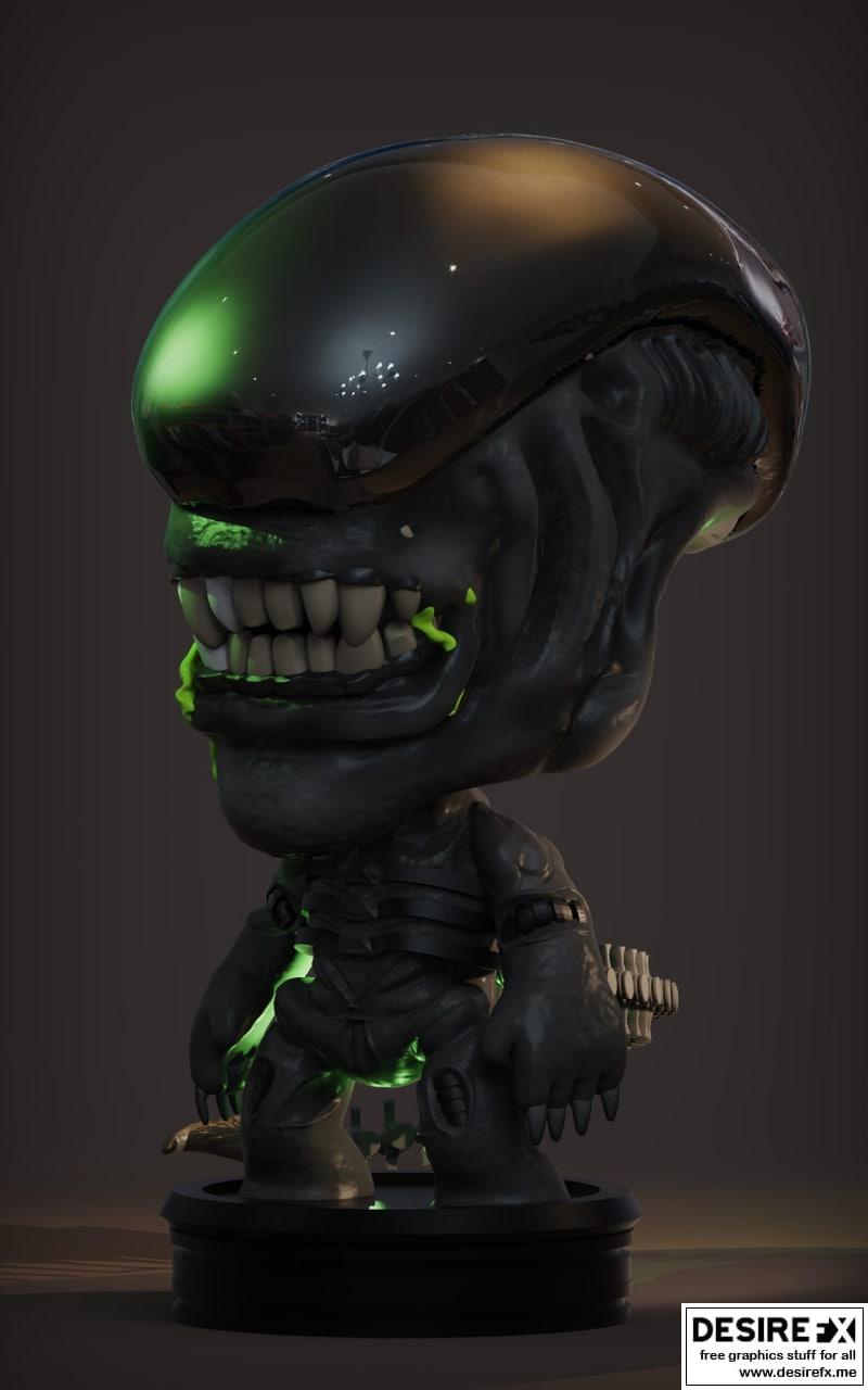 异星降临：3D打印动漫角色模型|Alien – 3D Print Model
