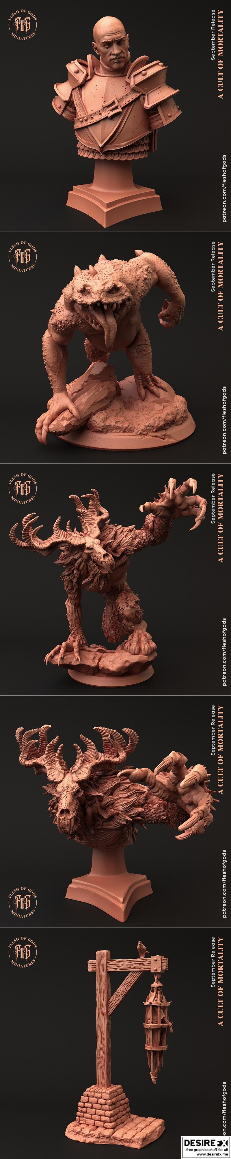 神之肉——永生教团 3D打印模型套装|Flesh of Gods – A Cult Of Mortality Full Set – 3D Print Model STL