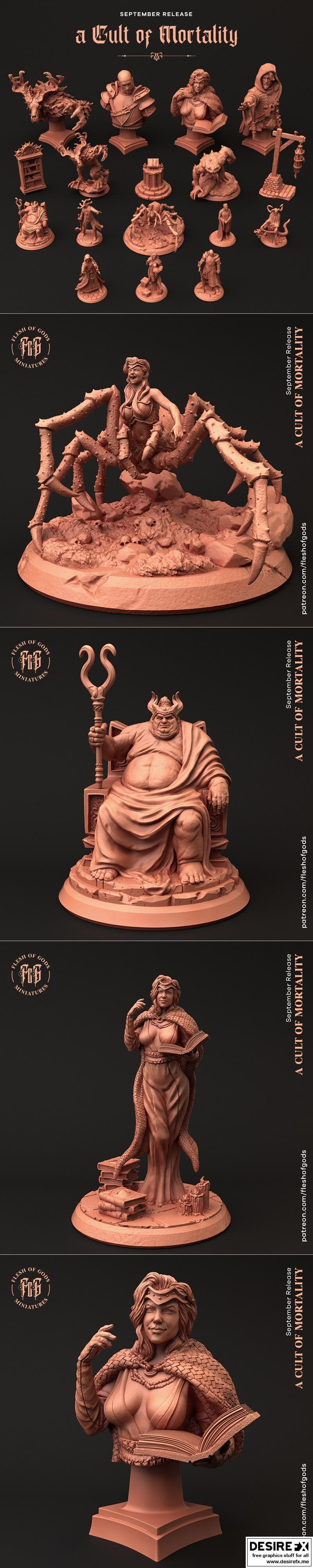 神之肉——永生教团 3D打印模型套装|Flesh of Gods – A Cult Of Mortality Full Set – 3D Print Model STL