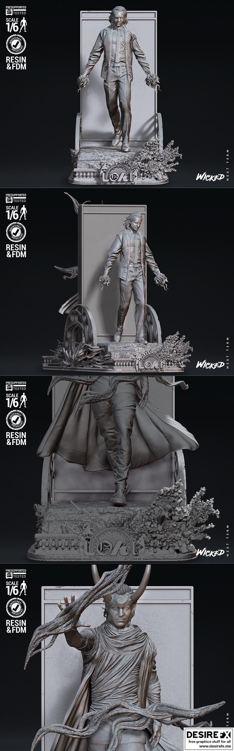 洛基第二季迪奥拉模型 3D打印雕塑|Wicked – Loki Season 2 Diorama – 3D Print Model STL
