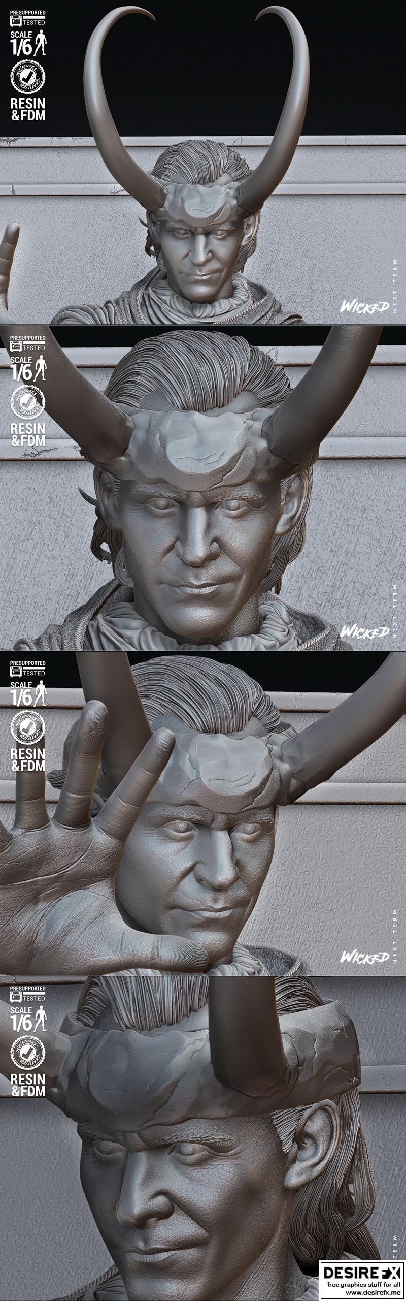 恶灵之 Loki 神像 3D打印模型|Wicked – Loki God Statue – 3D Print Model STL