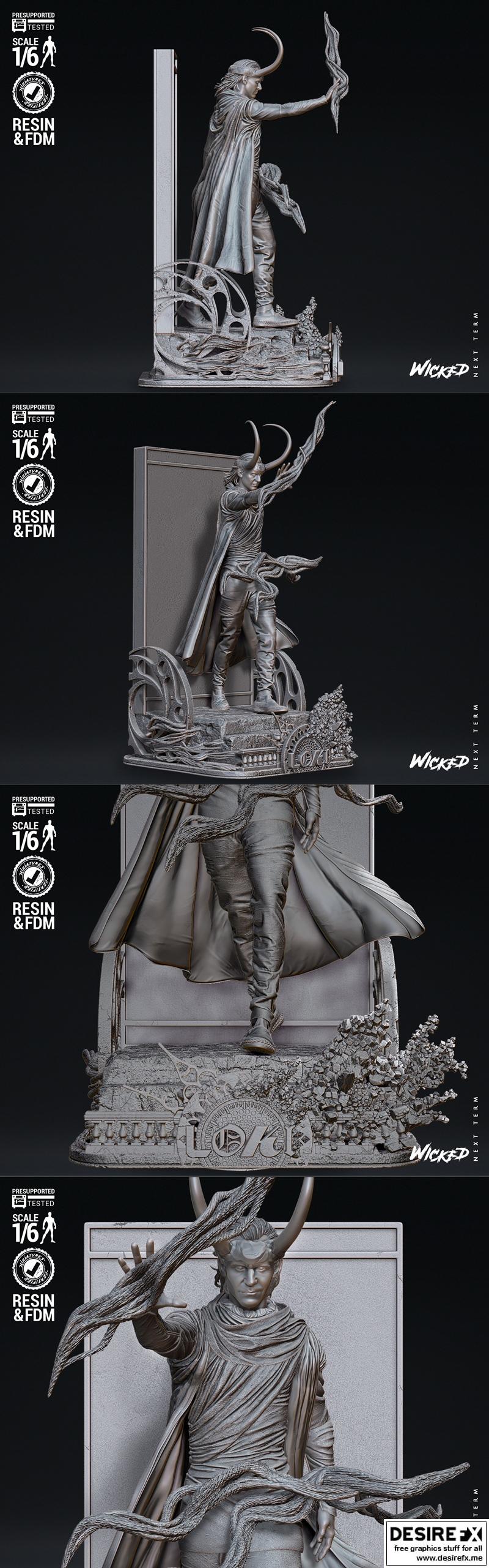 恶灵之 Loki 神像 3D打印模型|Wicked – Loki God Statue – 3D Print Model STL