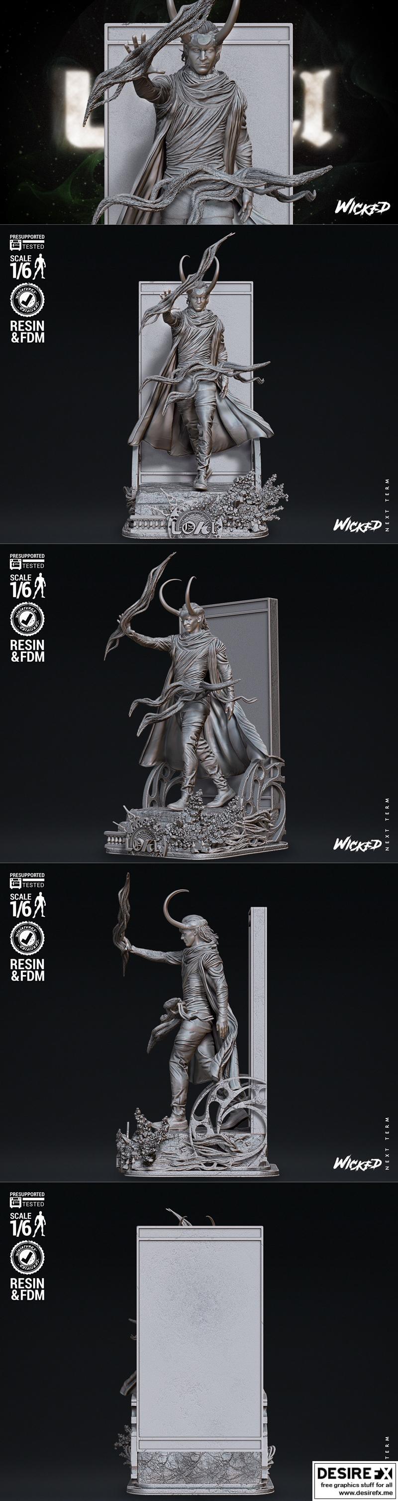 恶灵之 Loki 神像 3D打印模型|Wicked – Loki God Statue – 3D Print Model STL