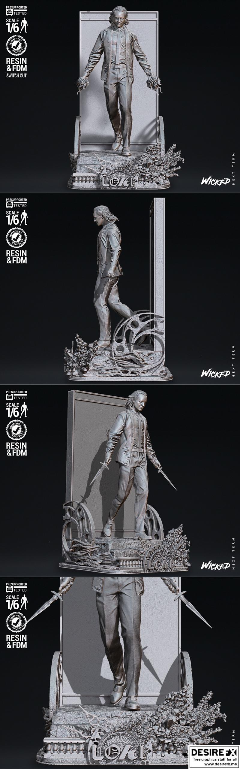 洛基变体3D打印模型|Wicked – Loki Variant Statue – 3D Print Model STL