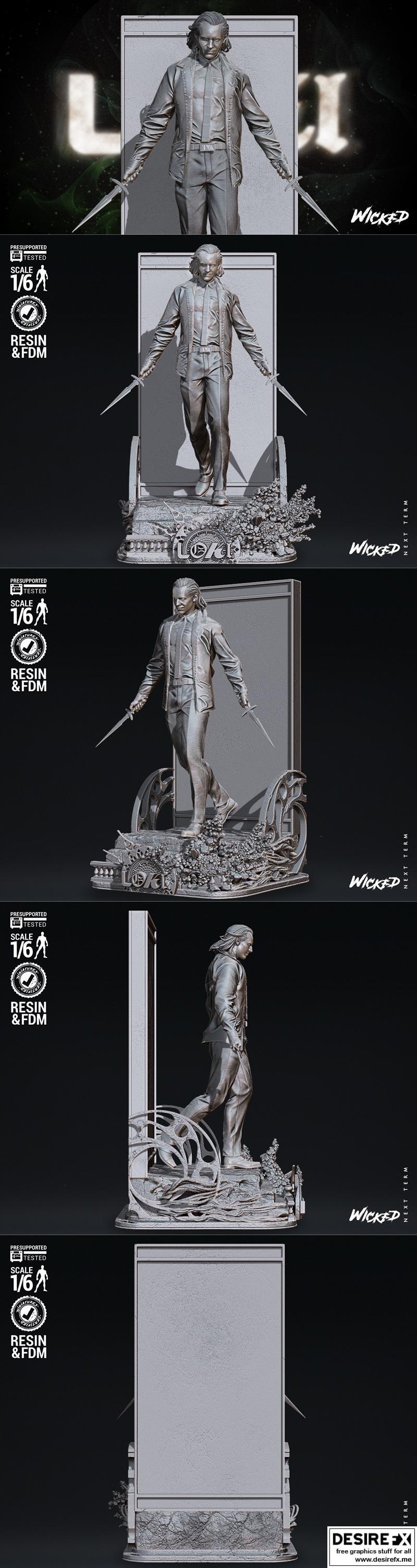 洛基变体3D打印模型|Wicked – Loki Variant Statue – 3D Print Model STL