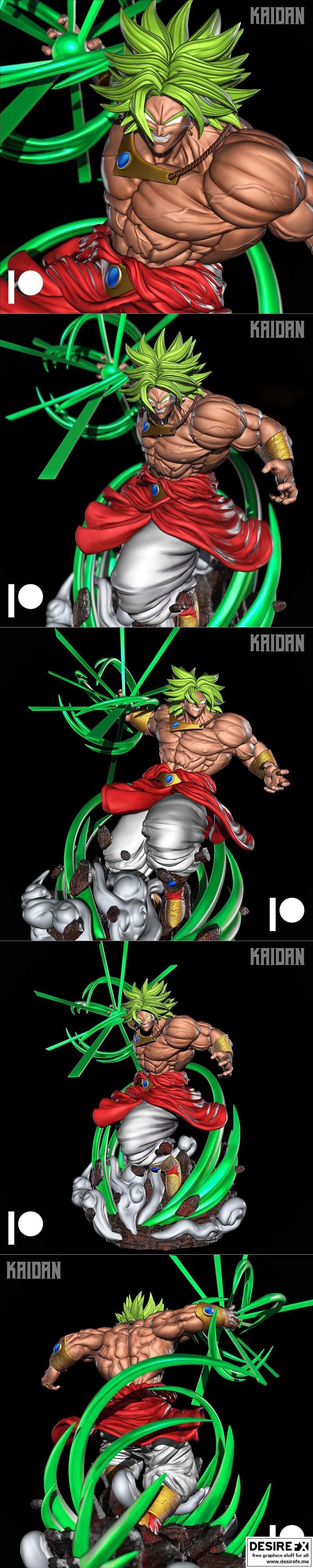 Kaidan - 经典布罗利 Dragon Ball Z 3D打印模型|Kaidan – Classic Broly Dragon Ball Z – 3D Print Model STL