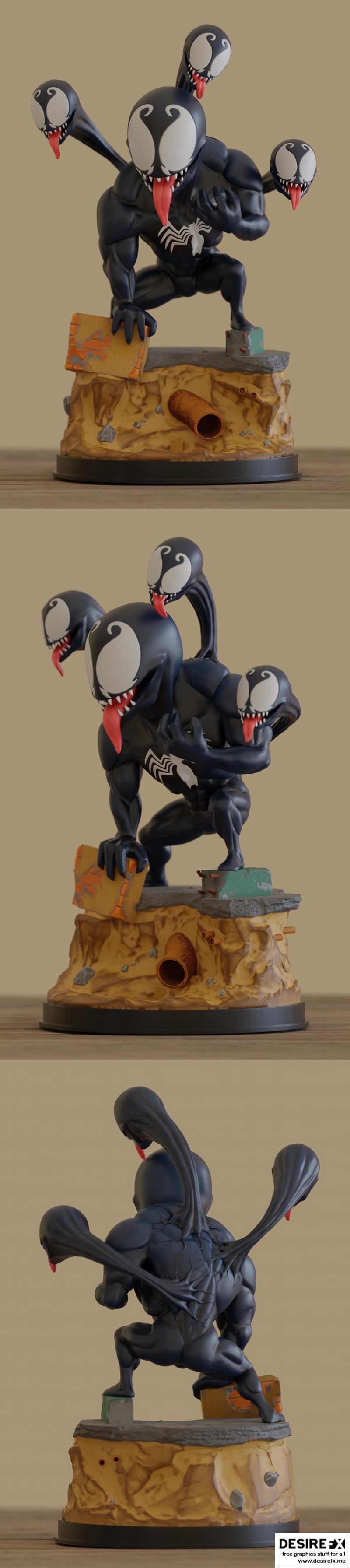 迷你玩具 Venom 可爱版 3D打印模型|Mini Toy Venom Chibi – 3D Print Model