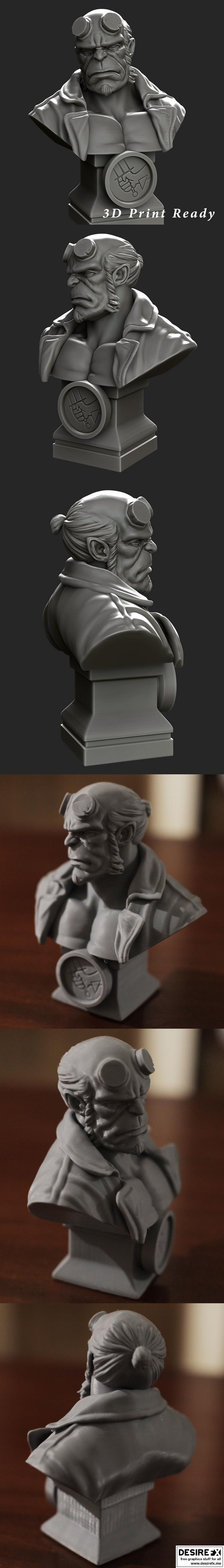 地狱狂徒3D打印模型|Hellboy Bust – 3D Print Model