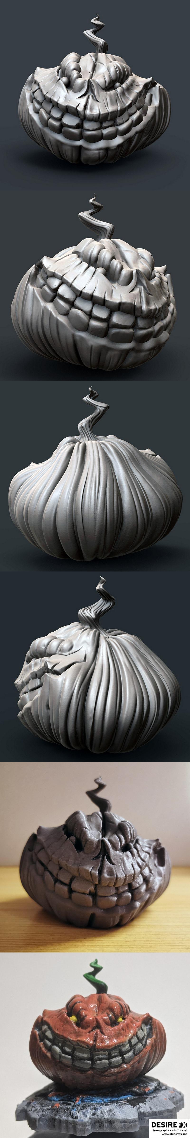 恶笑南瓜头——3D打印模型|Evil Grinning Pumpkin Head – 3D Print Model