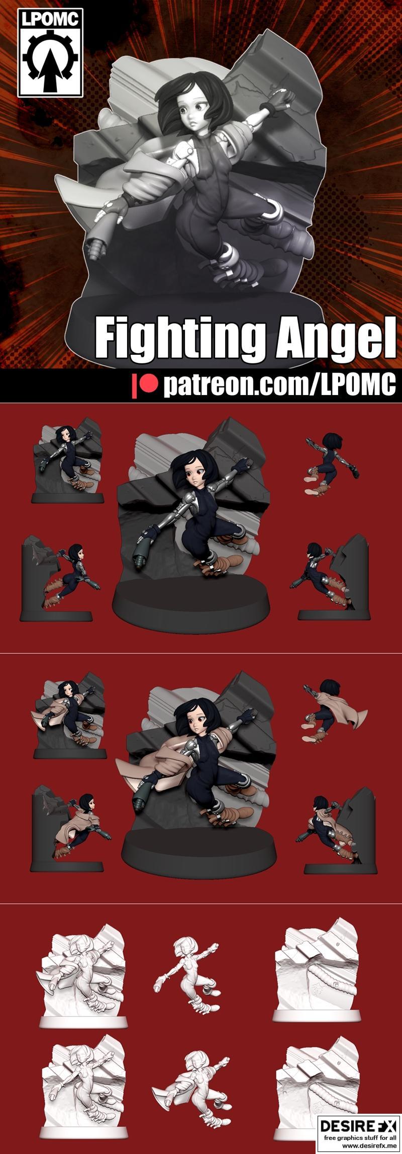 LPOMC - 机械姬 - 阿丽塔 3D打印模型|LPOMC – Alita – 3D Print Model STL