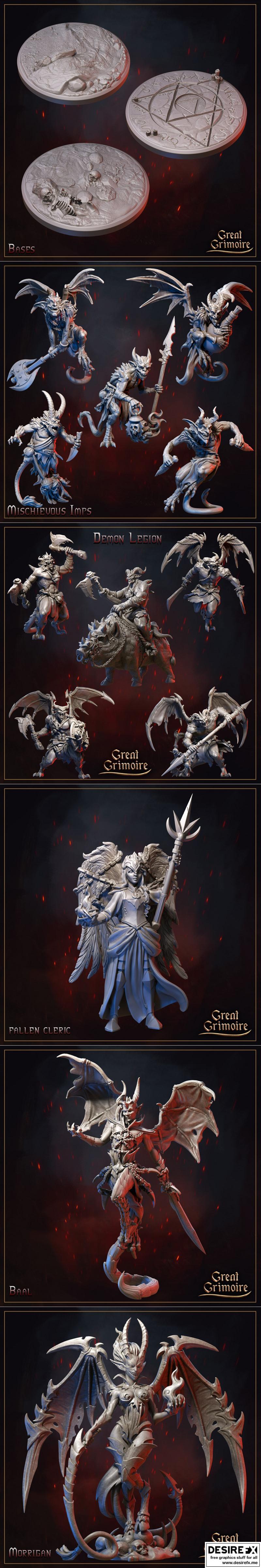 伟大魔典——燃烧的混沌——3D打印模型|Great Grimoire – Burning Chaos – 3D Print Model STL