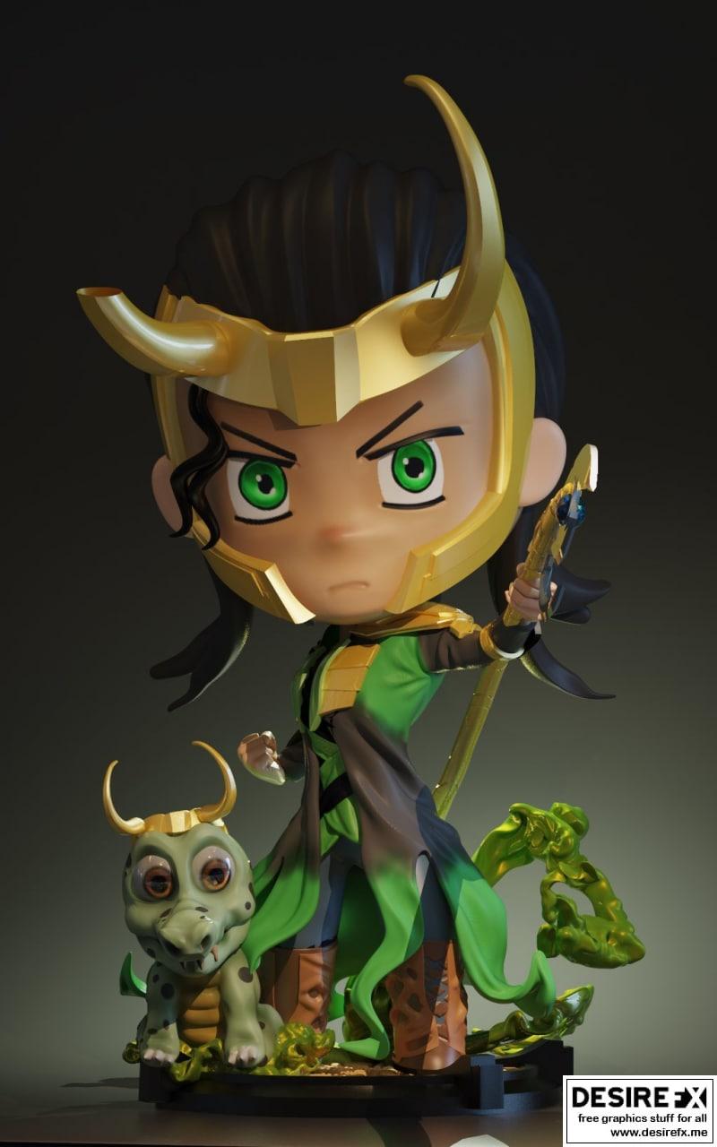 洛基3D打印模型|Pocket Players Collection – Loki – 3D Print Model