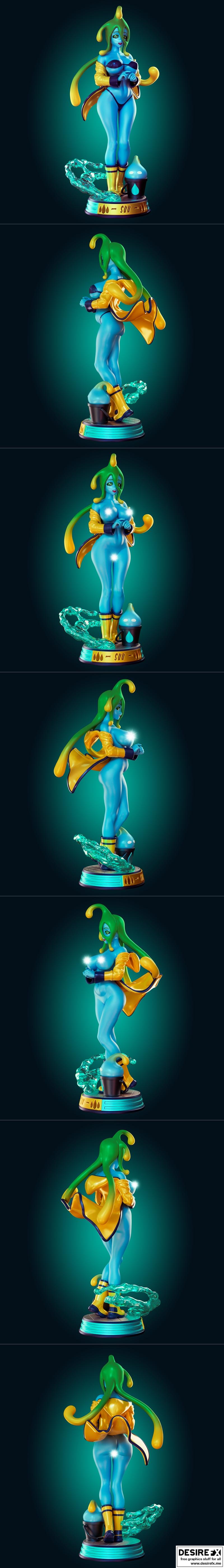 Rhu工作室 3D打印模型 苏苏角色模型|Officer Rhu – Suu – 3D Print Model STL