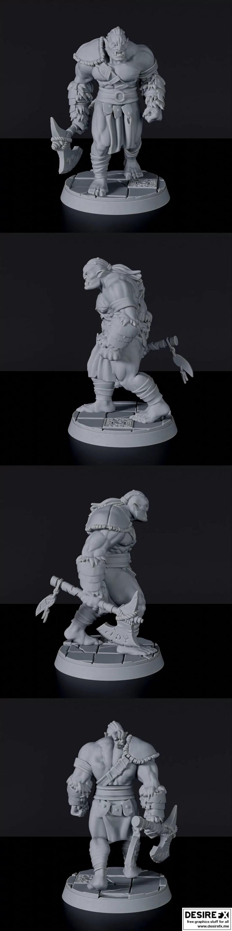 Orc Grunt 2 3D打印模型|Orc Grunt 2 – 3D Print Model