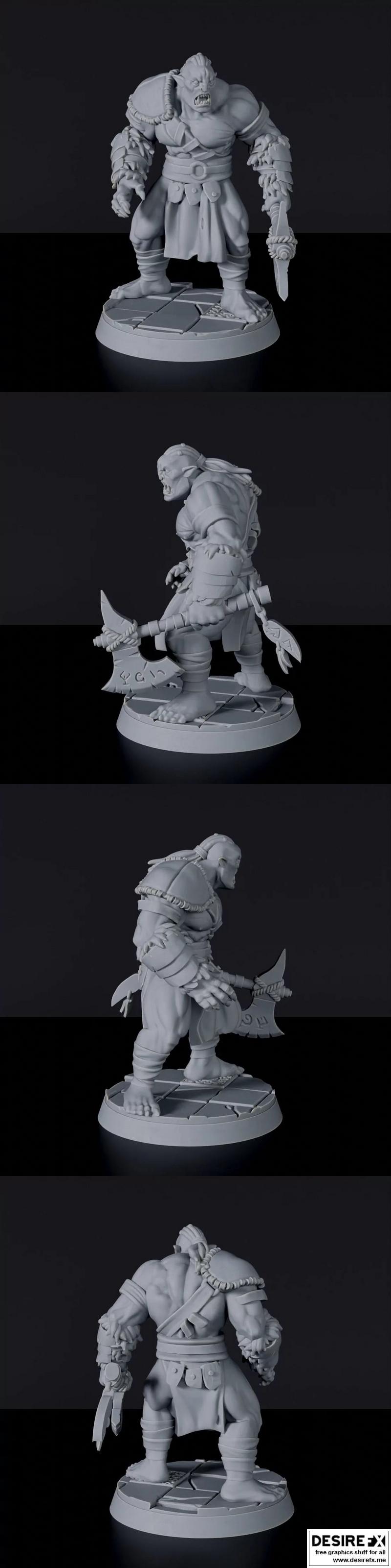 奥术兵员1 - 3D打印模型|Orc Grunt 1 – 3D Print Model