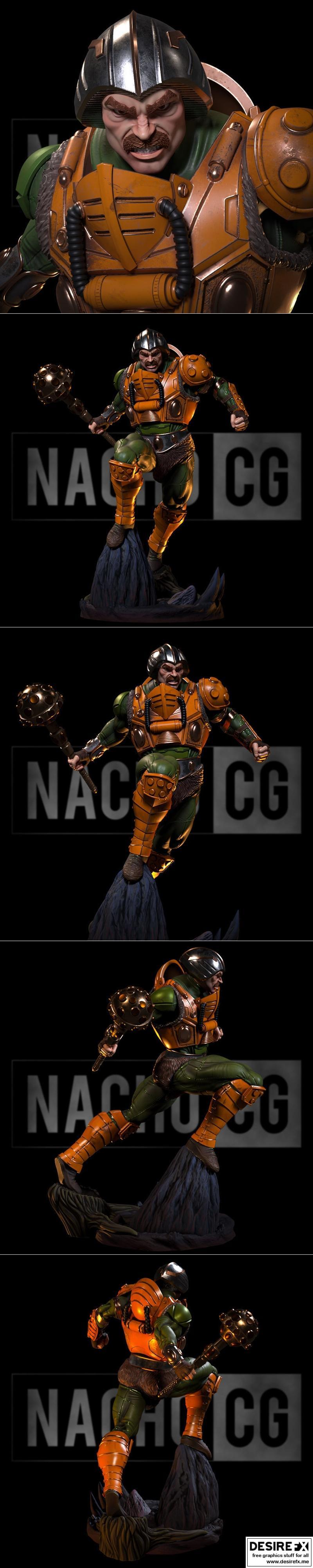 MOTU Duncan角色3D打印模型|Fan Art – Duncan aka Man at Arms from MOTU – 3D Print Model STL