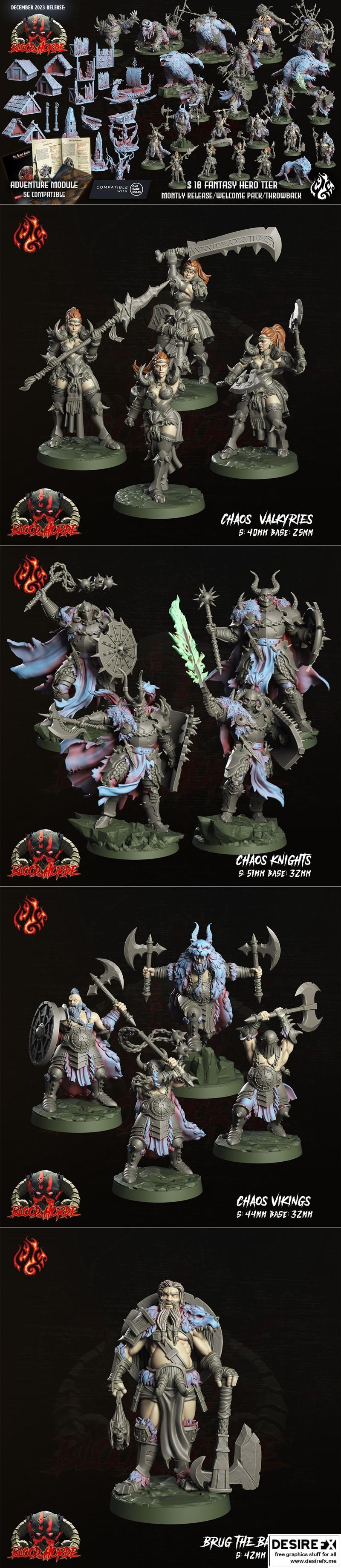 血族军团 12月2023款 3D打印模型|Crippled God Foundry – Blood Horde December 2023 – 3D Print Model STL