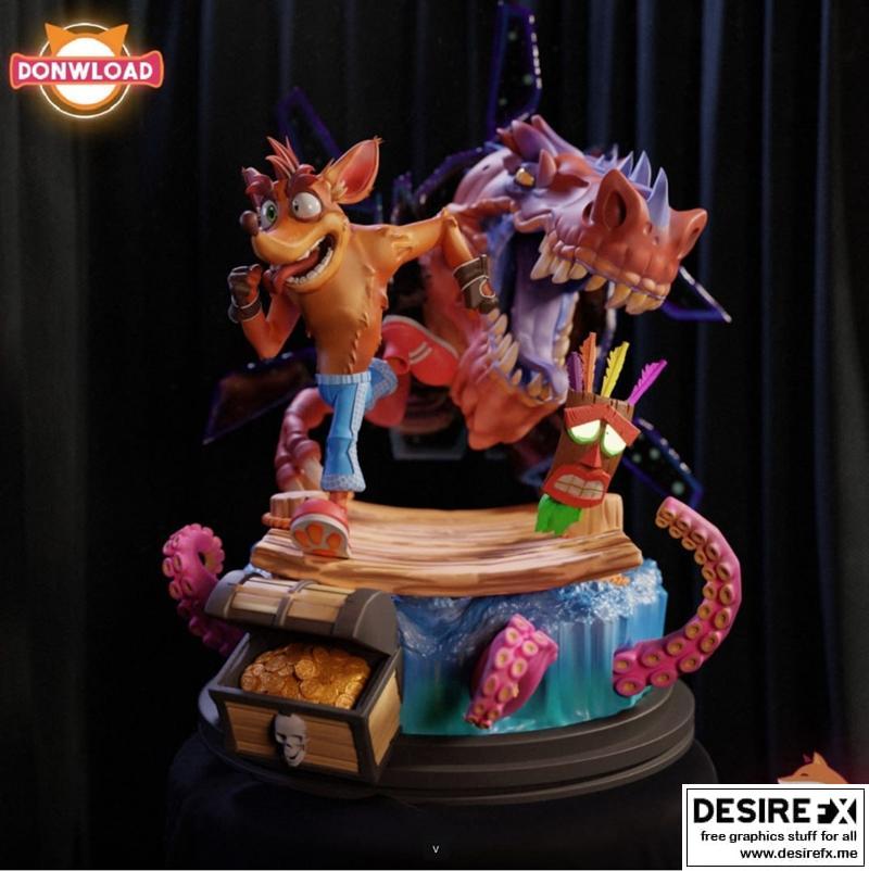 DTR – Crash Bandicoot 3D打印模型|DTR – Crash Bandicoot – 3D Print Model STL
