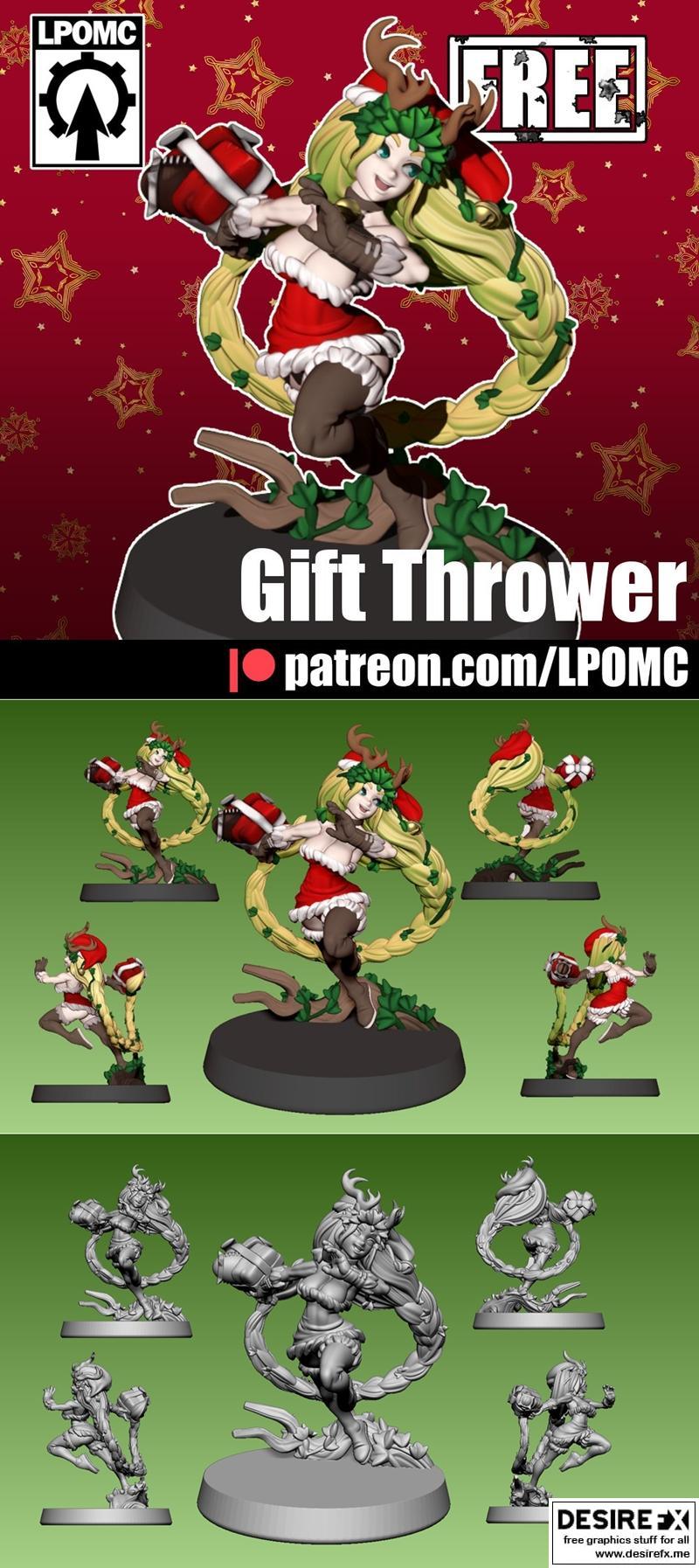 LPOMC 圣诞礼物投掷者 3D打印模型|LPOMC – Christmas Gift Thrower – 3D Print Model STL